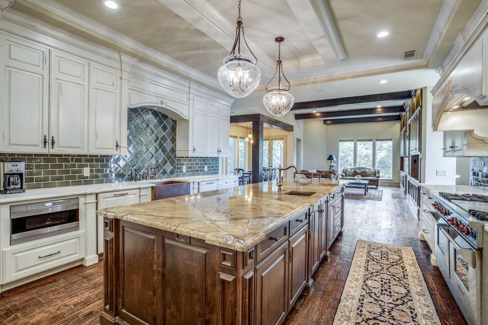 Gorgeous kitchen at 6408 Riverhill Drive in Plano, Texas.